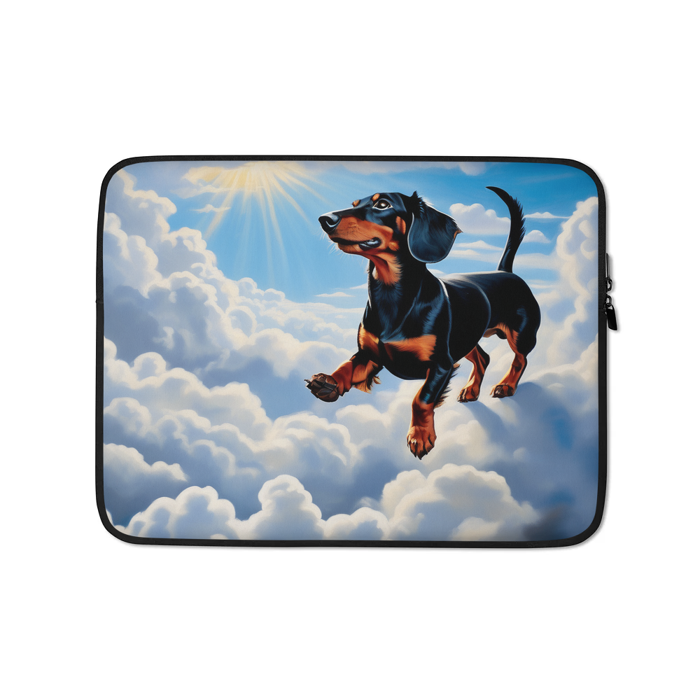 PugMug Custom Black Dachshund Laptop Sleeve