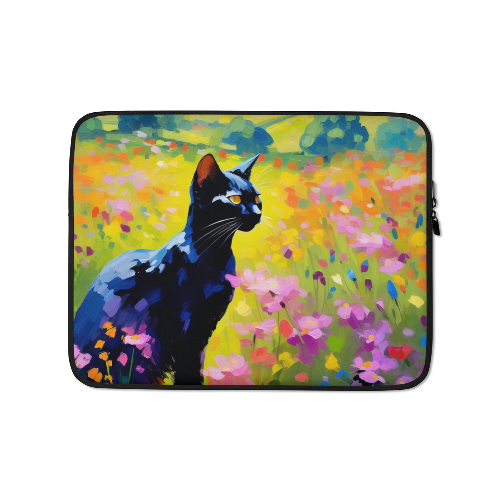 PugMug Custom Black Abyssinian Cat Laptop Sleeve