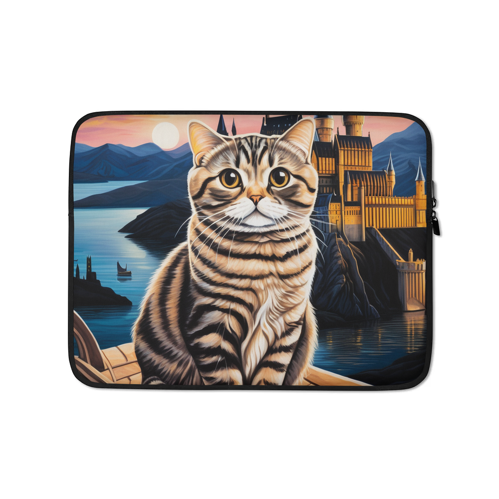 PugMug Custom Tabby Scottish Fold Cat Laptop Sleeve