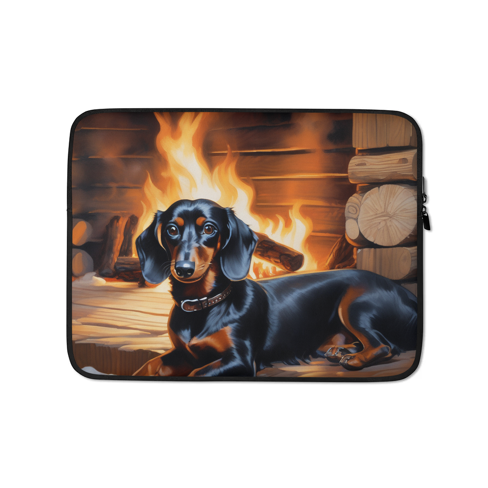 PugMug Custom Black Dachshund Laptop Sleeve