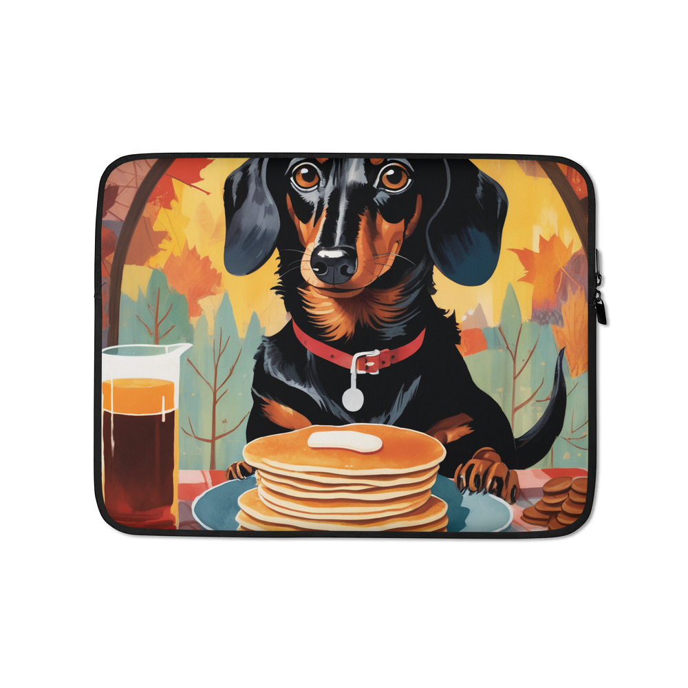 PugMug Custom Black Dachshund Laptop Sleeve