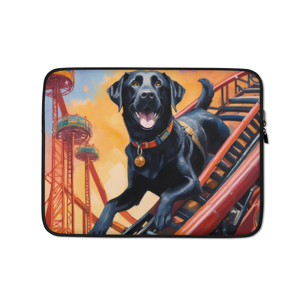 PugMug Custom Black Labrador Retriever Laptop Sleeve