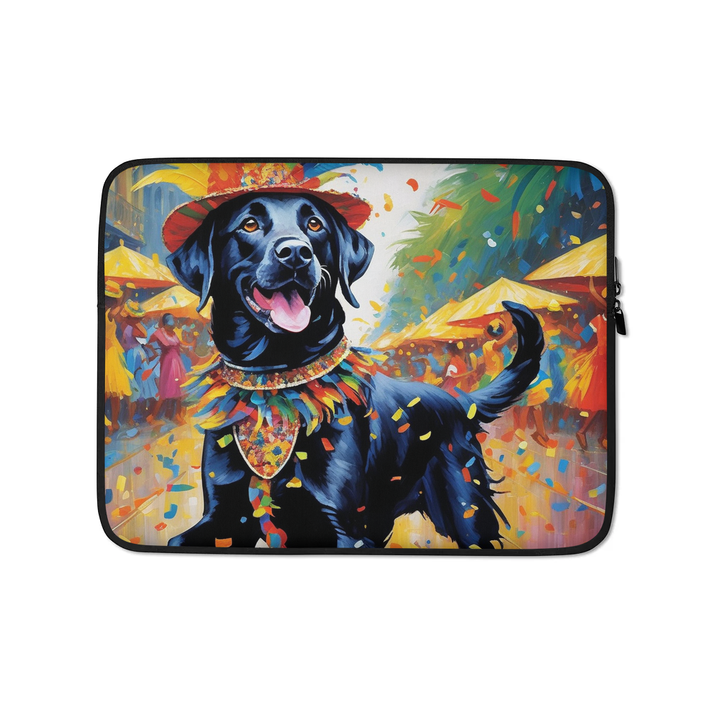PugMug Custom Black Labrador Retriever Laptop Sleeve