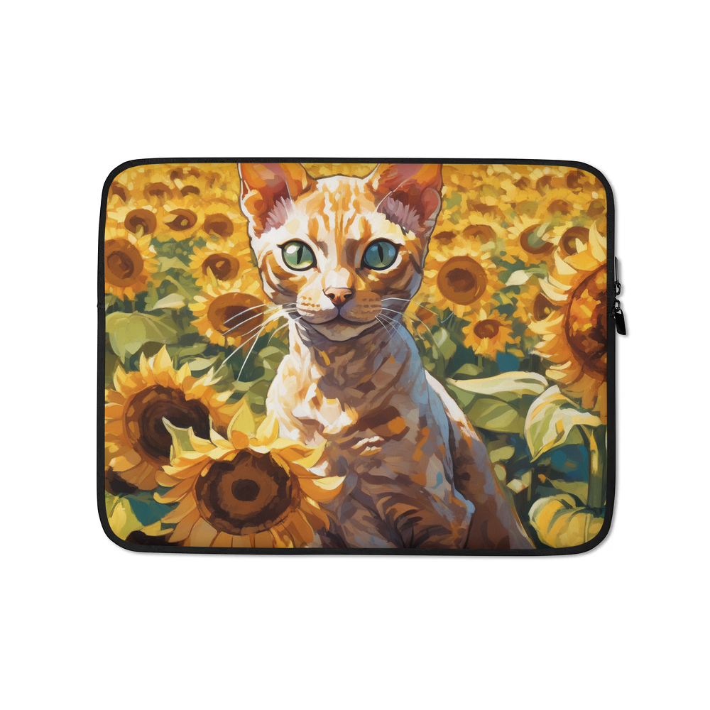 PugMug Custom Tabby Devon Rex Cat Laptop Sleeve