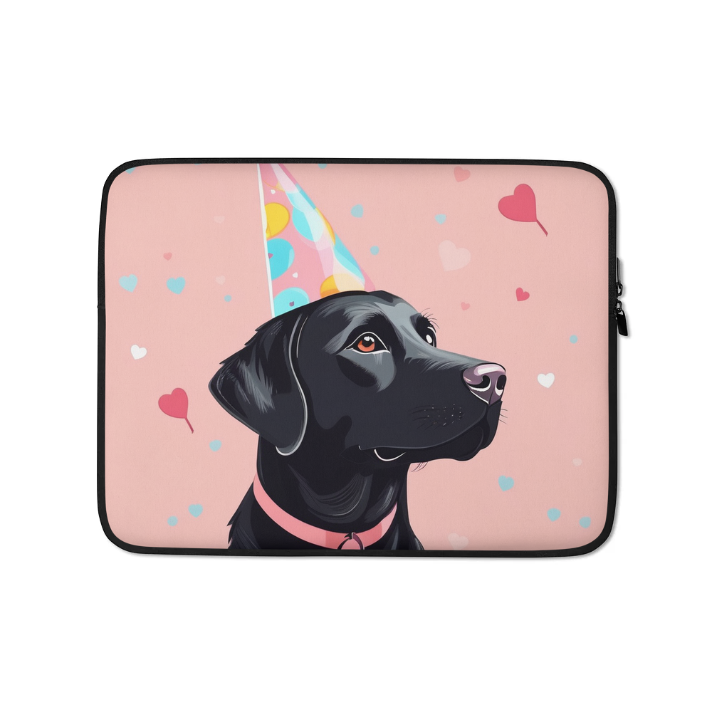 PugMug Custom Black Labrador Retriever Laptop Sleeve