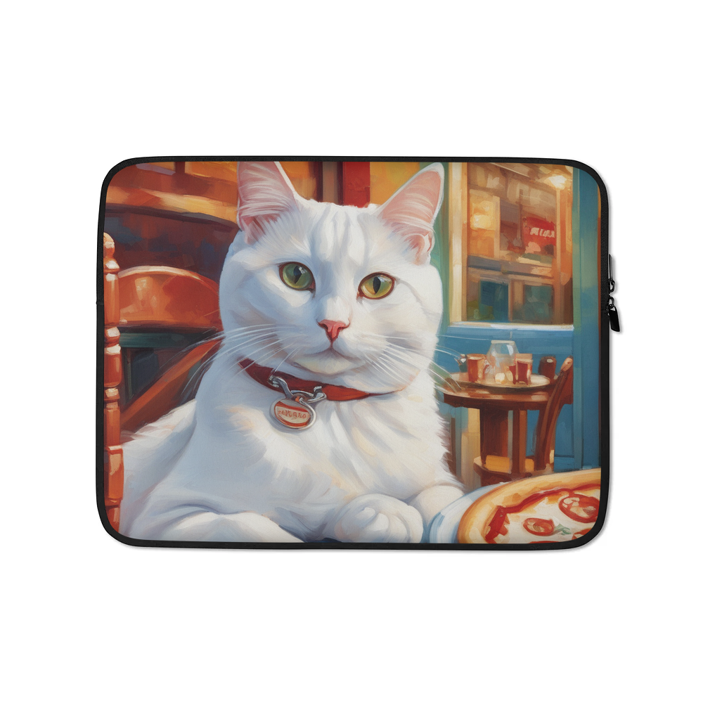PugMug Custom White Companion Cat Laptop Sleeve