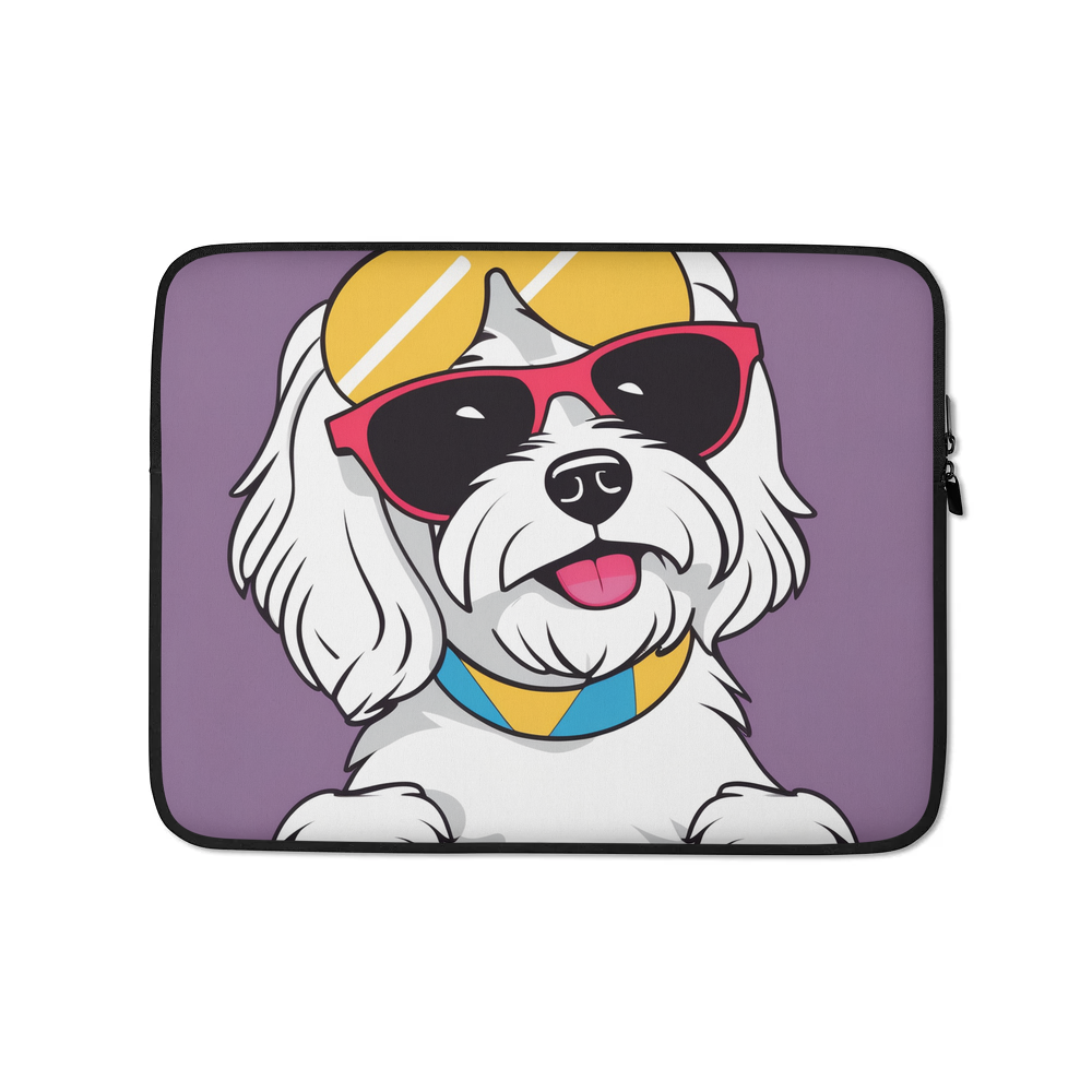 PugMug Custom White Havanese Dog Laptop Sleeve