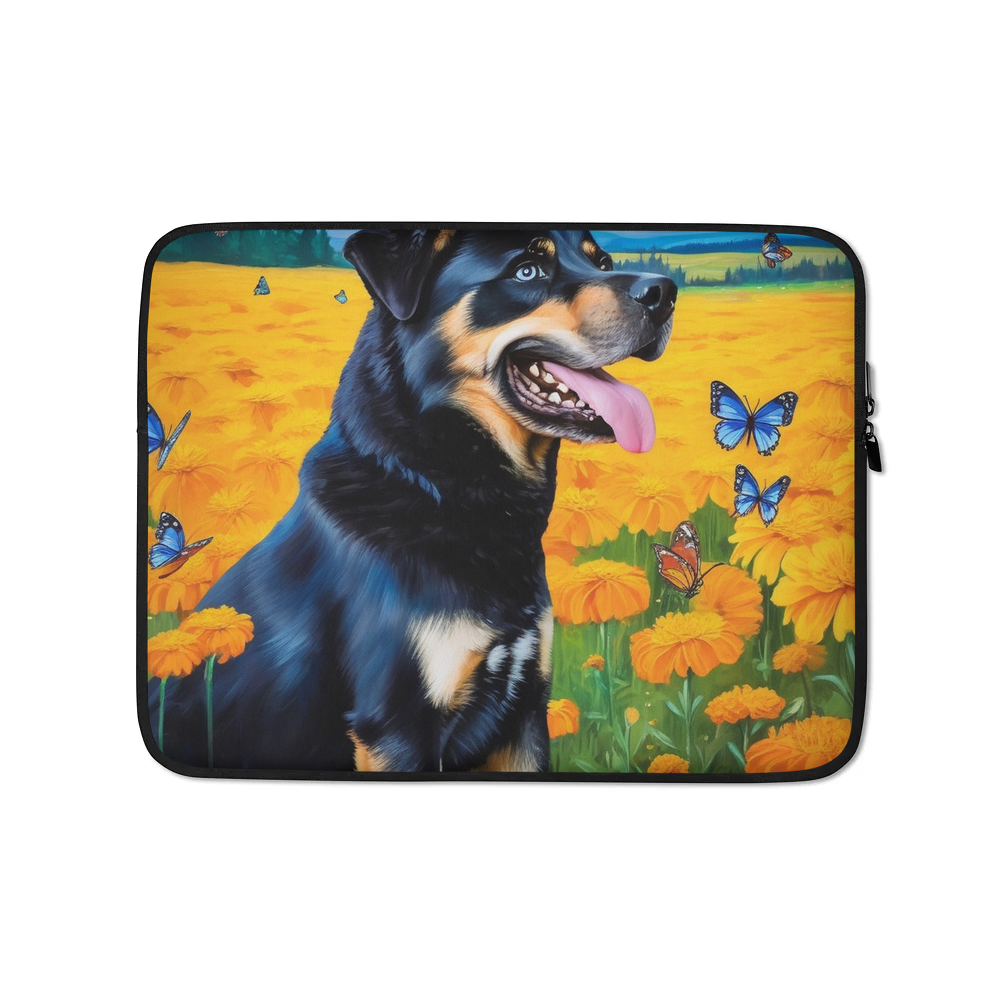PugMug Custom Blue Laptop Sleeve