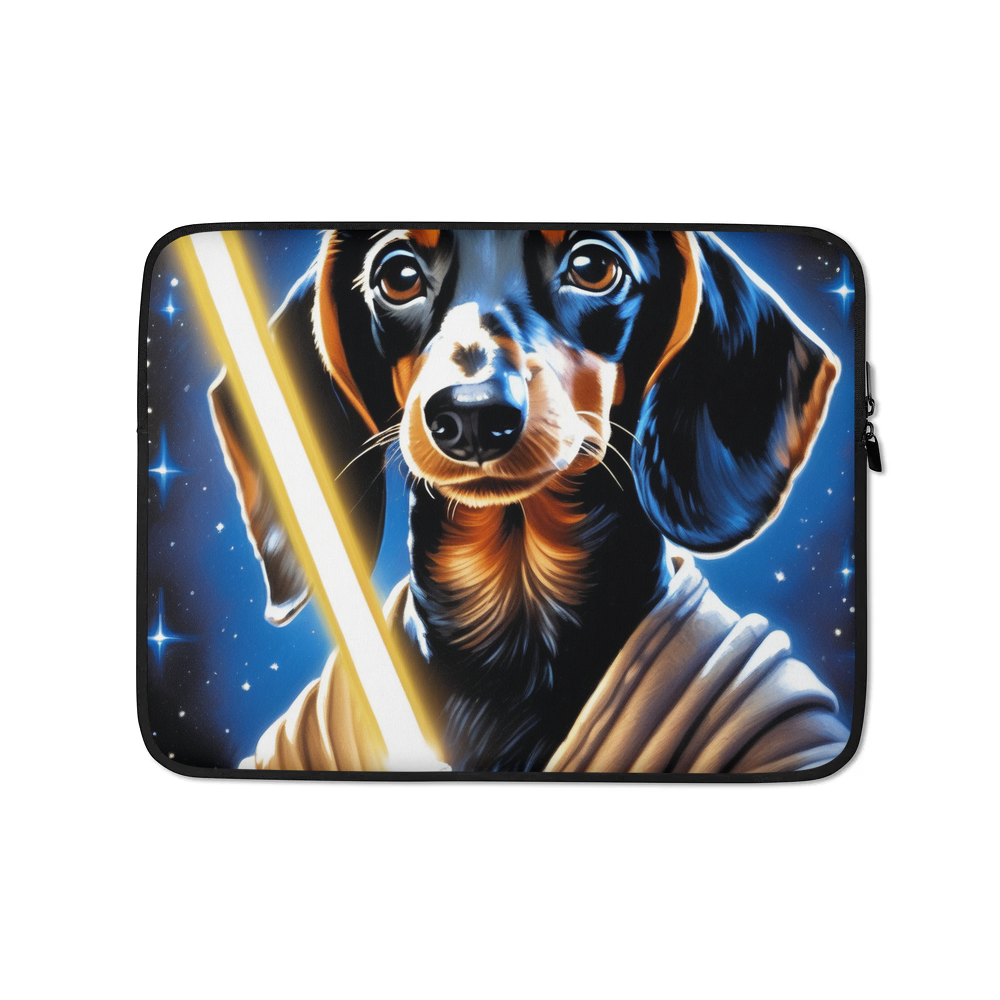 PugMug Custom Black Dachshund Laptop Sleeve