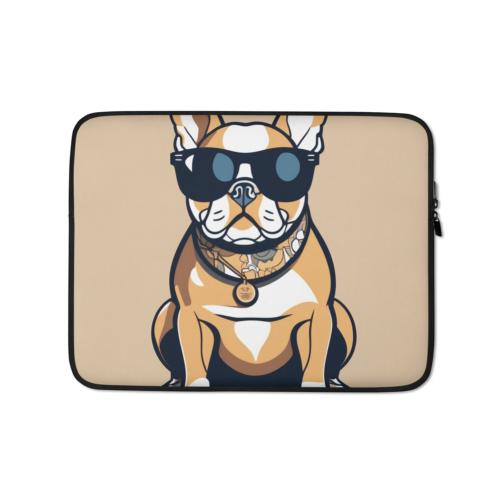 PugMug Custom Tan French Bulldog Laptop Sleeve