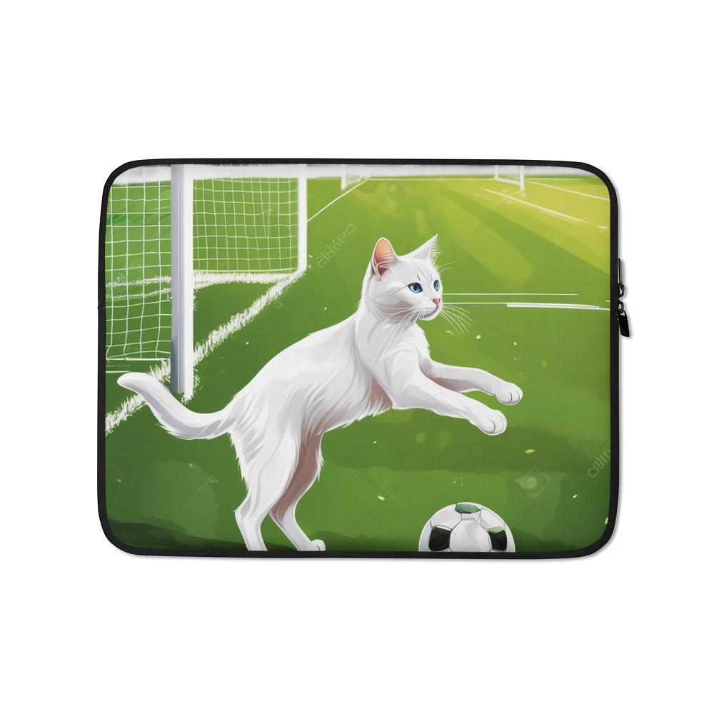 PugMug Custom White Companion Cat Laptop Sleeve
