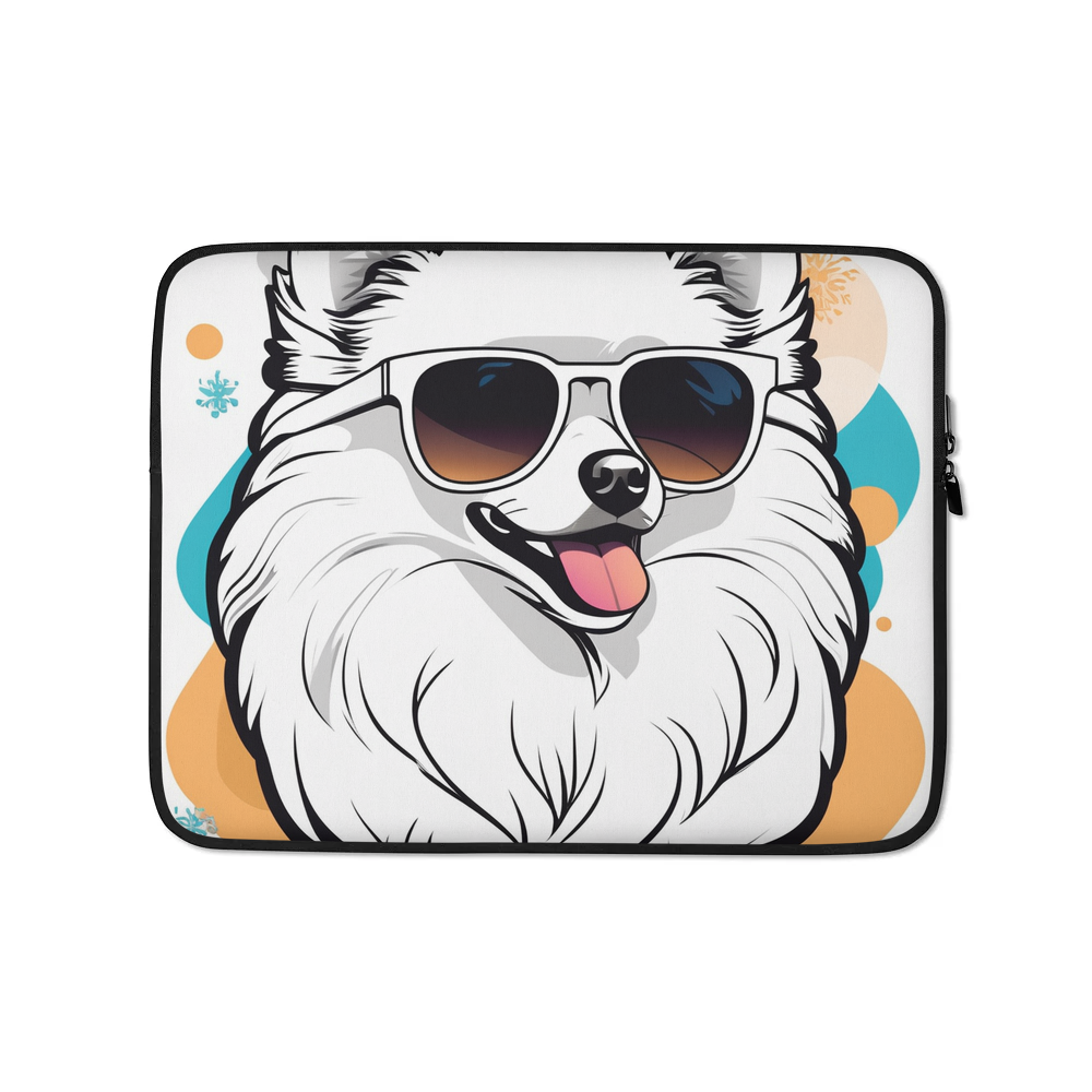 PugMug Custom White Pomeranian Laptop Sleeve