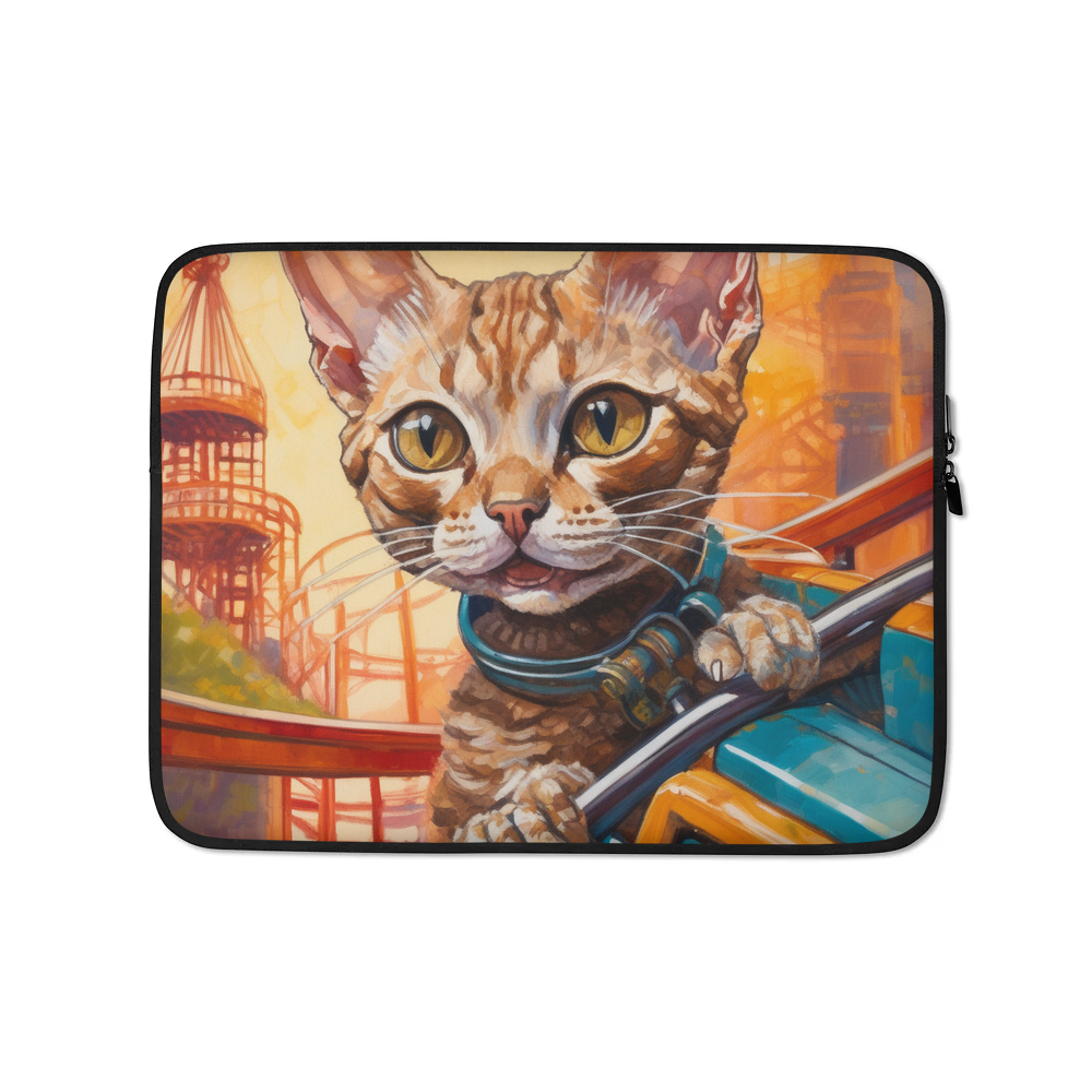 PugMug Custom Tabby Devon Rex Cat Laptop Sleeve