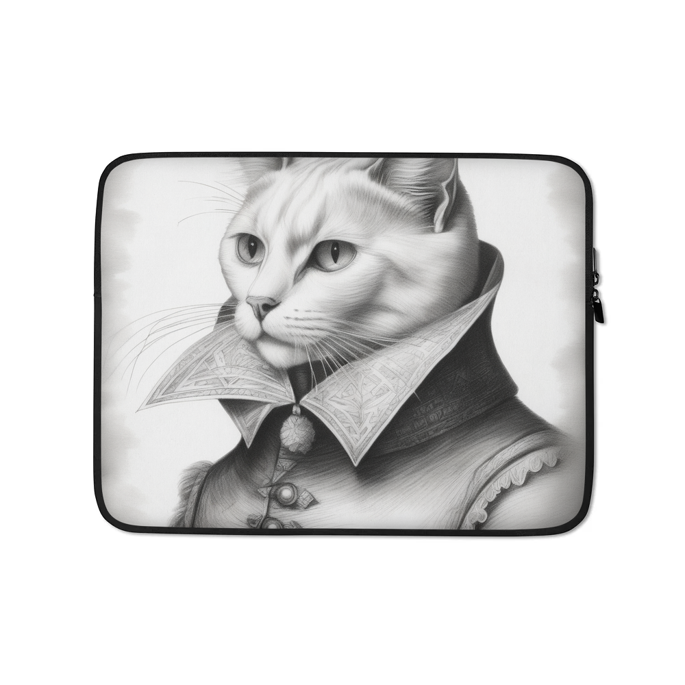 PugMug Custom White Companion Cat Laptop Sleeve