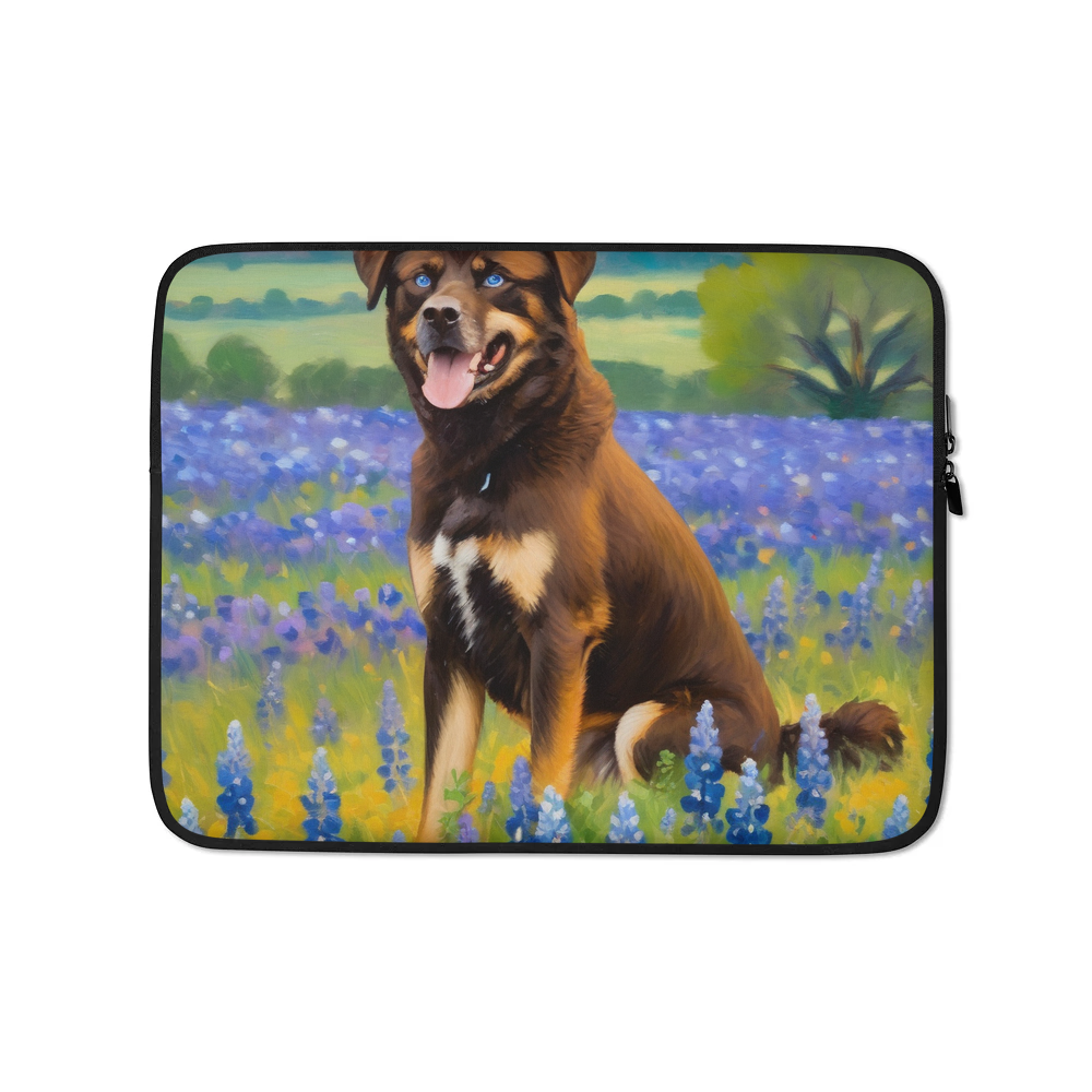 PugMug Custom Blue Laptop Sleeve