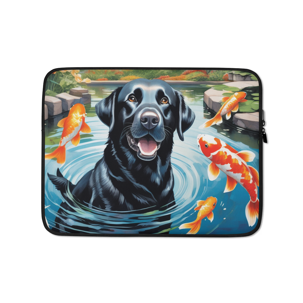 PugMug Custom Black Labrador Retriever Laptop Sleeve