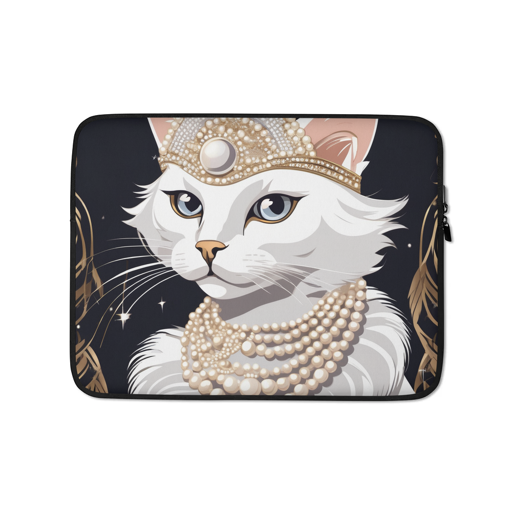 PugMug Custom White Companion Cat Laptop Sleeve