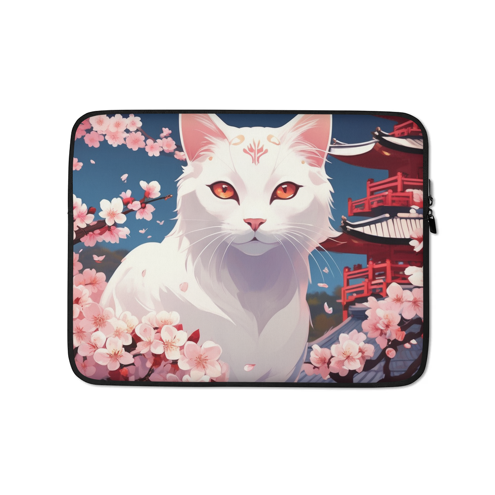 PugMug Custom White Companion Cat Laptop Sleeve