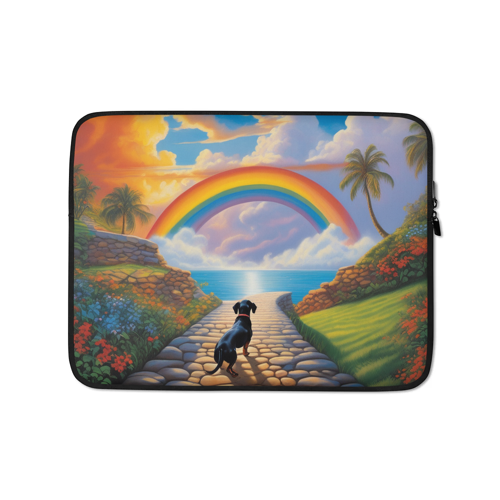 PugMug Custom Black Dachshund Laptop Sleeve