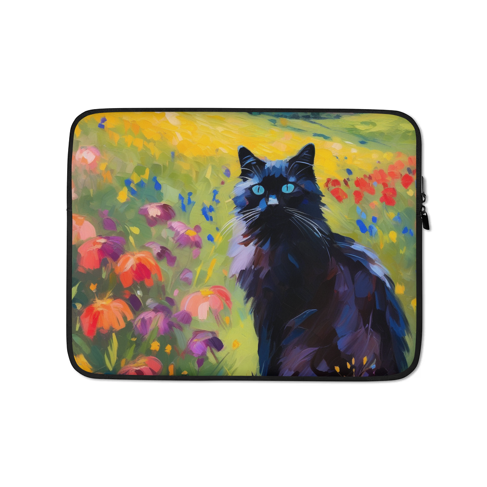 PugMug Custom Black Ragdoll Cat Laptop Sleeve