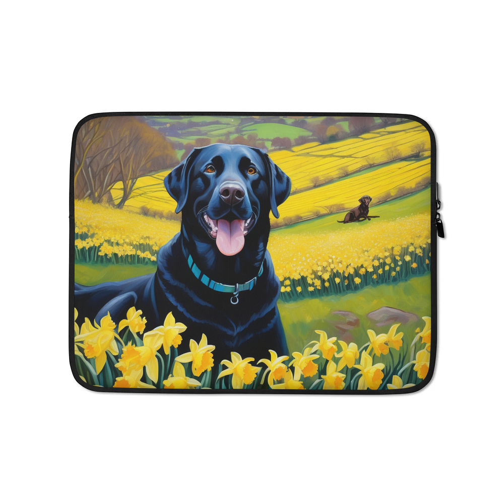 PugMug Custom Black Labrador Retriever Laptop Sleeve