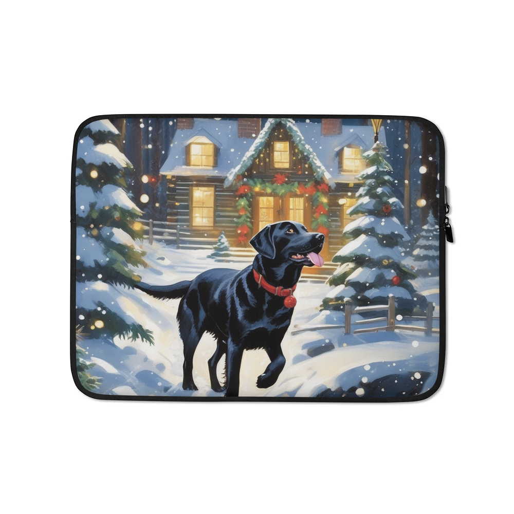 PugMug Custom Black Labrador Retriever Laptop Sleeve