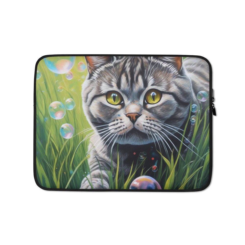 PugMug Custom Tabby British Shorthair Cat Laptop Sleeve