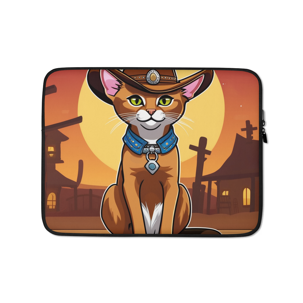 PugMug Custom Tabby Abyssinian Cat Laptop Sleeve