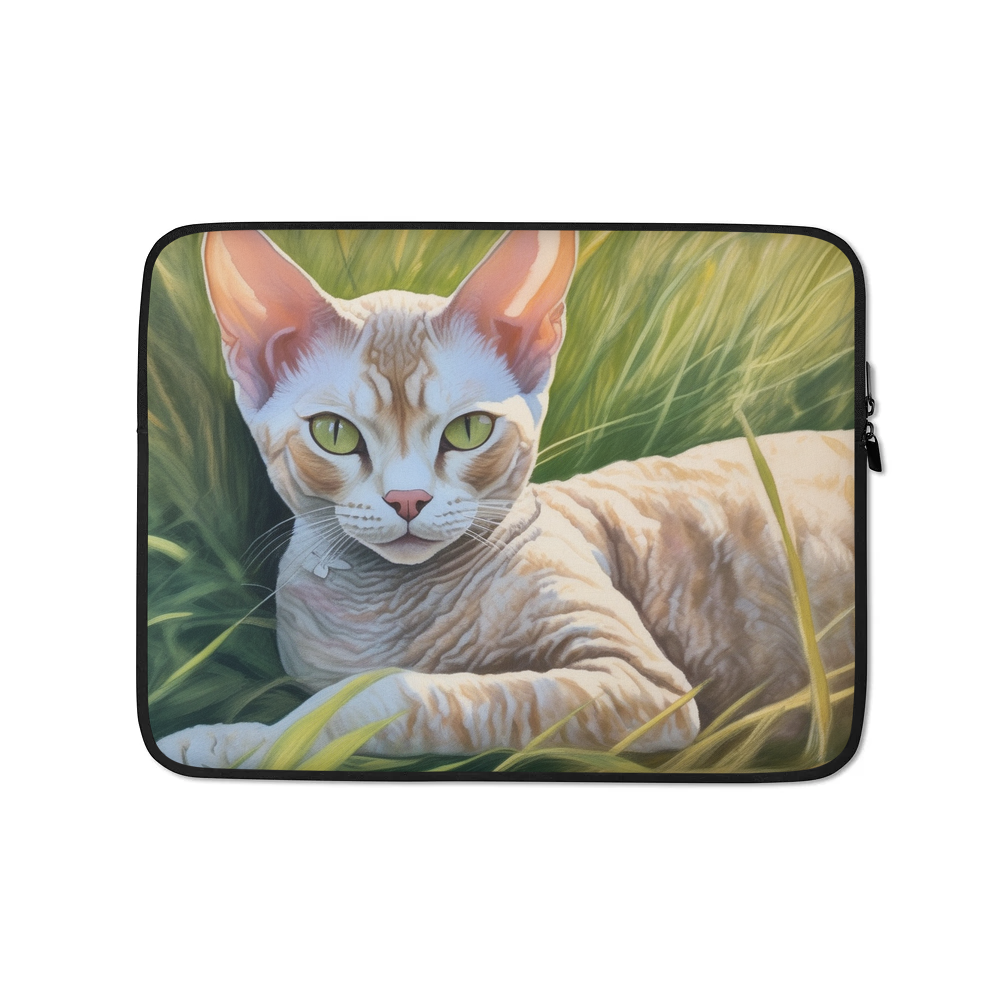 PugMug Custom Tabby Devon Rex Cat Laptop Sleeve