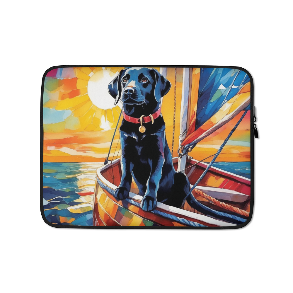 PugMug Custom Black Labrador Retriever Laptop Sleeve