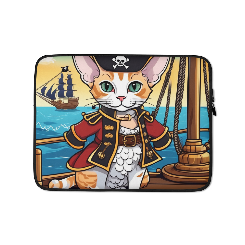 PugMug Custom Tabby Devon Rex Cat Laptop Sleeve