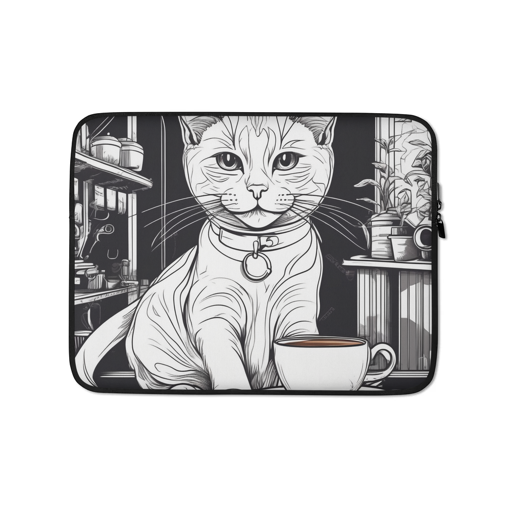 PugMug Custom White Companion Cat Laptop Sleeve
