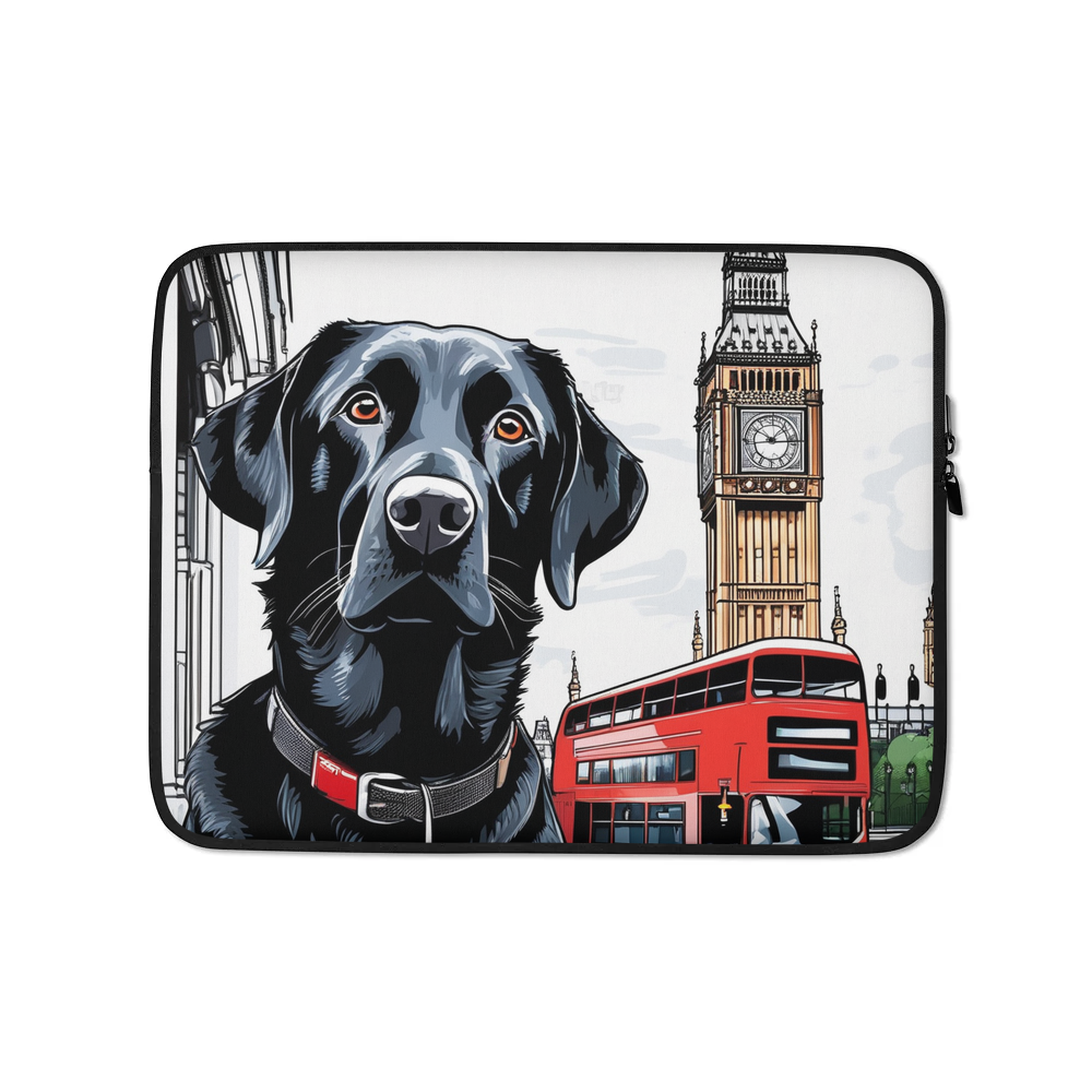 PugMug Custom Black Labrador Retriever Laptop Sleeve
