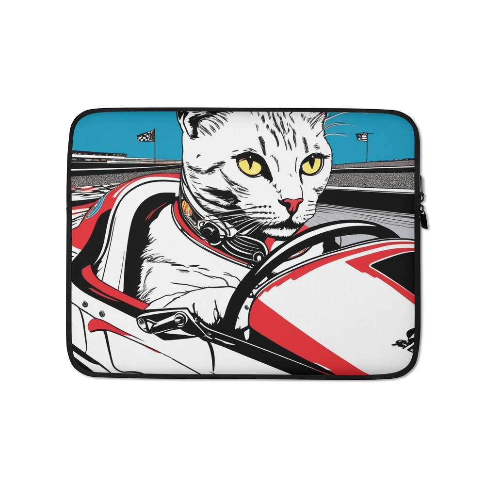 PugMug Custom White Companion Cat Laptop Sleeve