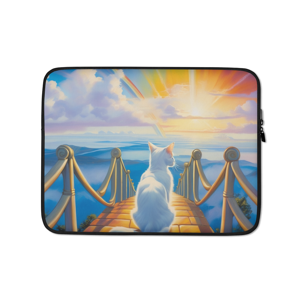 PugMug Custom White Companion Cat Laptop Sleeve