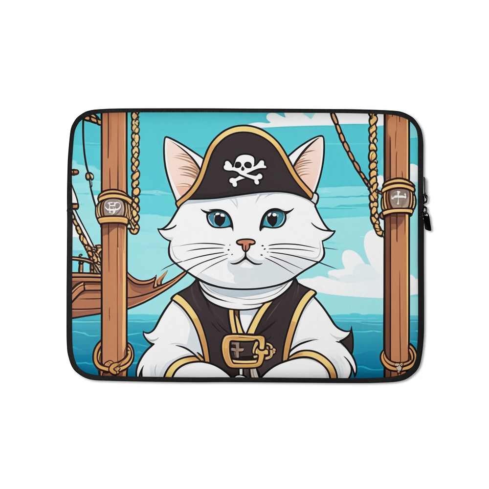 PugMug Custom White Companion Cat Laptop Sleeve