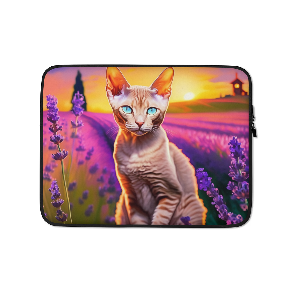 PugMug Custom Tabby Devon Rex Cat Laptop Sleeve
