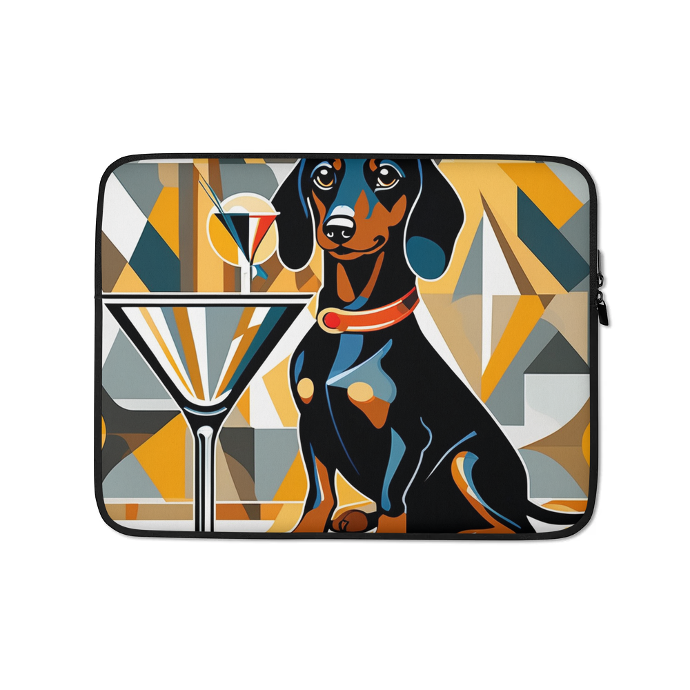PugMug Custom Black Dachshund Laptop Sleeve