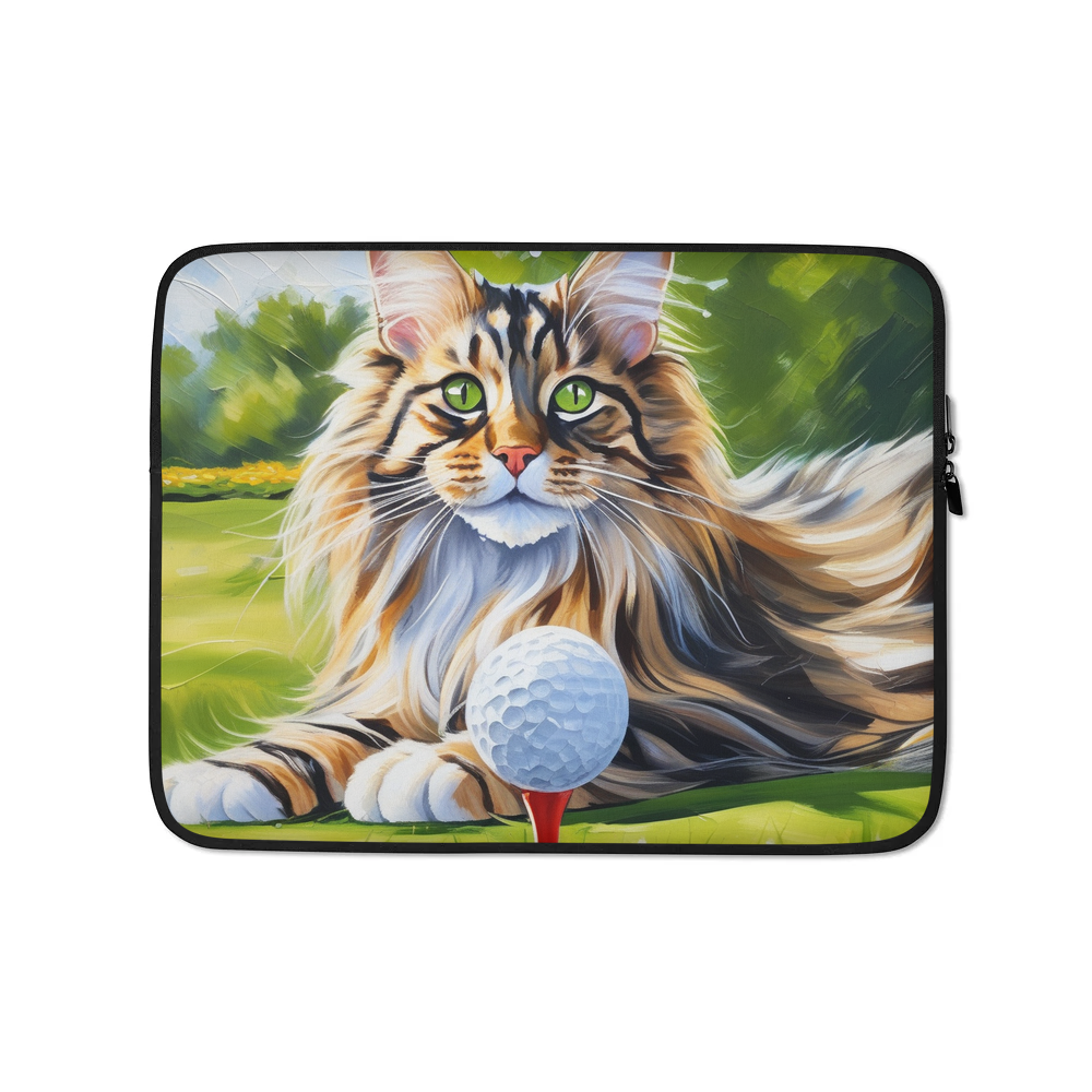 PugMug Custom Tabby Maine Coon Cat Laptop Sleeve