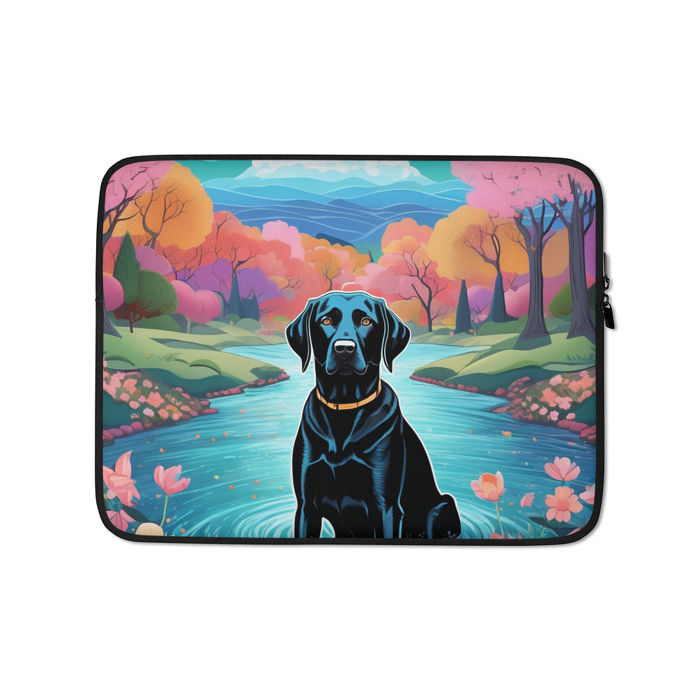 PugMug Custom Black Labrador Retriever Laptop Sleeve