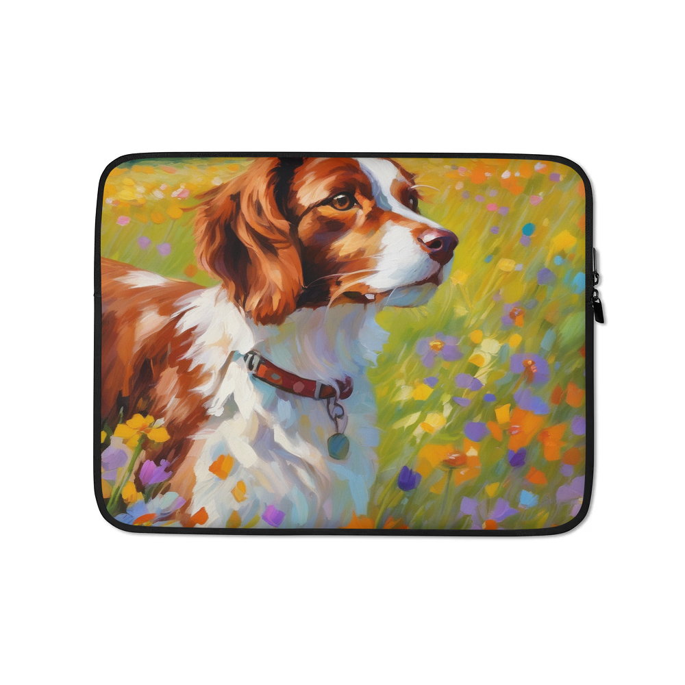 PugMug Custom Brittany Dog Laptop Sleeve