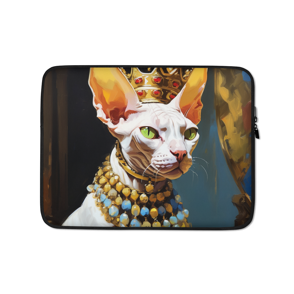 PugMug Custom White Sphynx Cat Laptop Sleeve