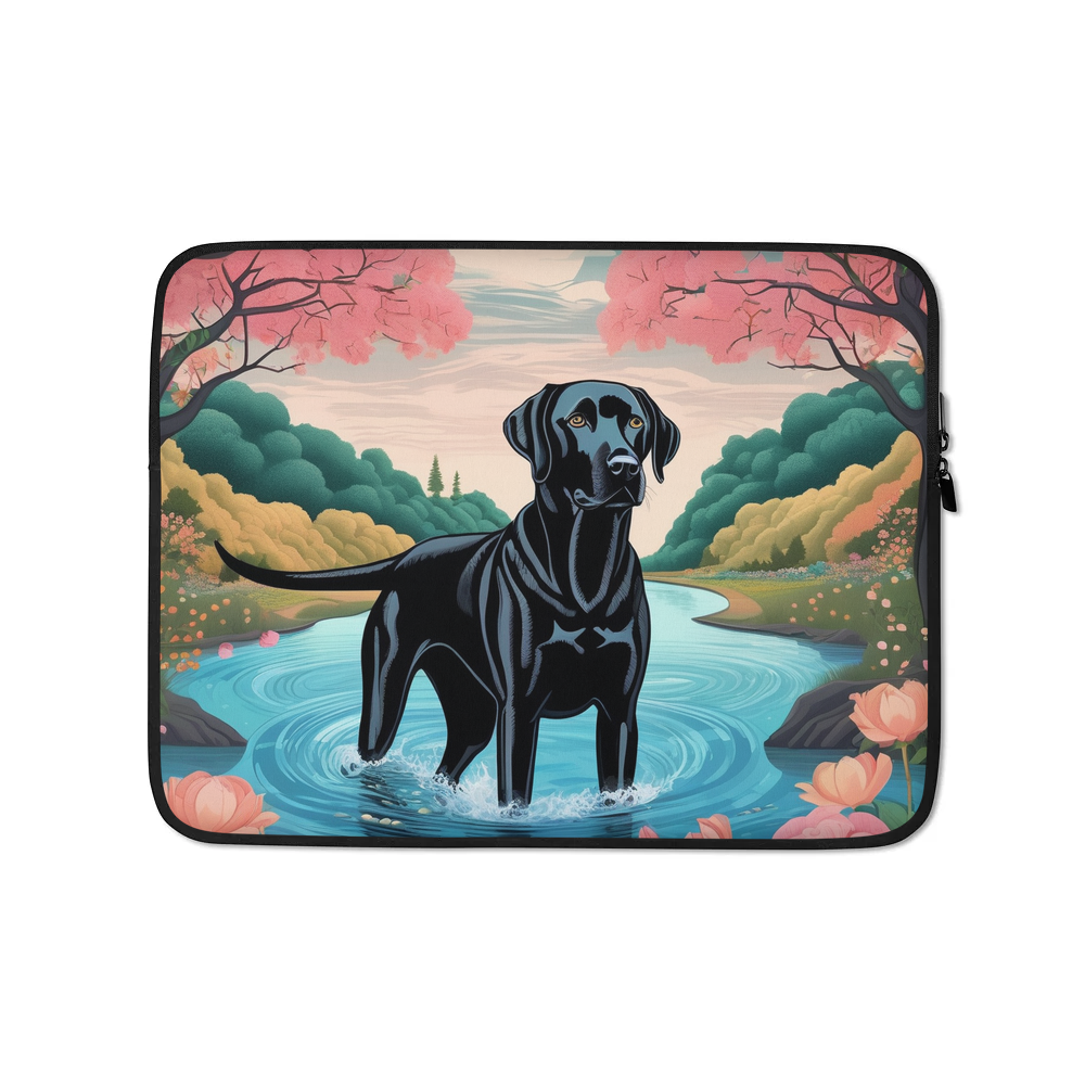 PugMug Custom Black Labrador Retriever Laptop Sleeve