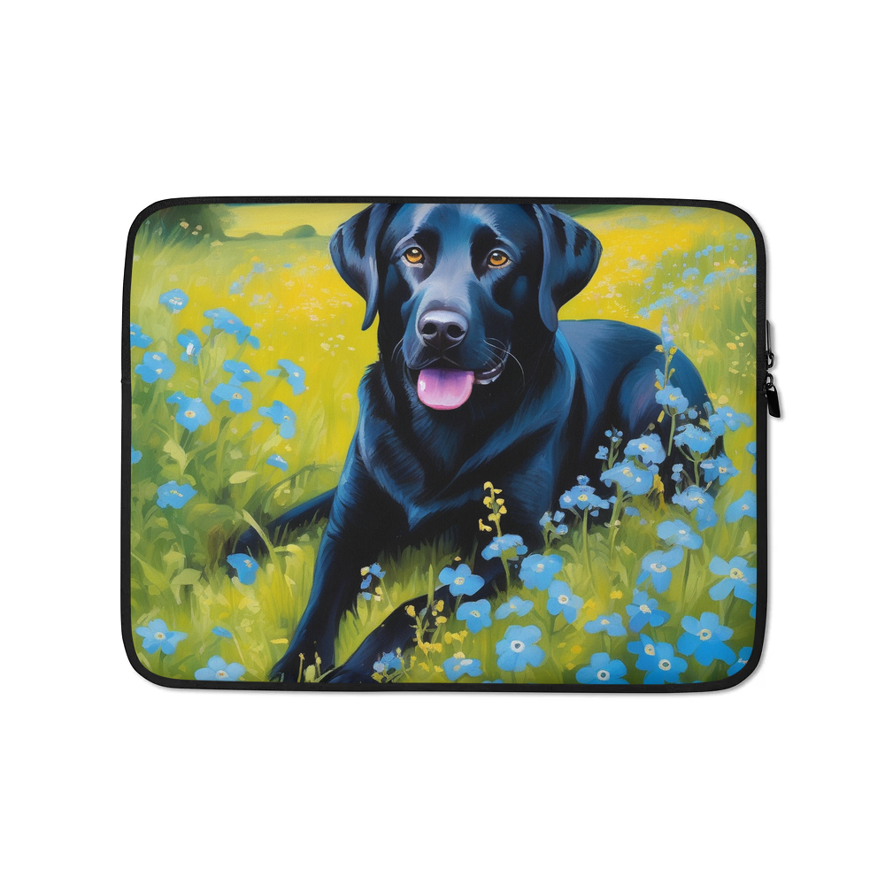 PugMug Custom Black Labrador Retriever Laptop Sleeve