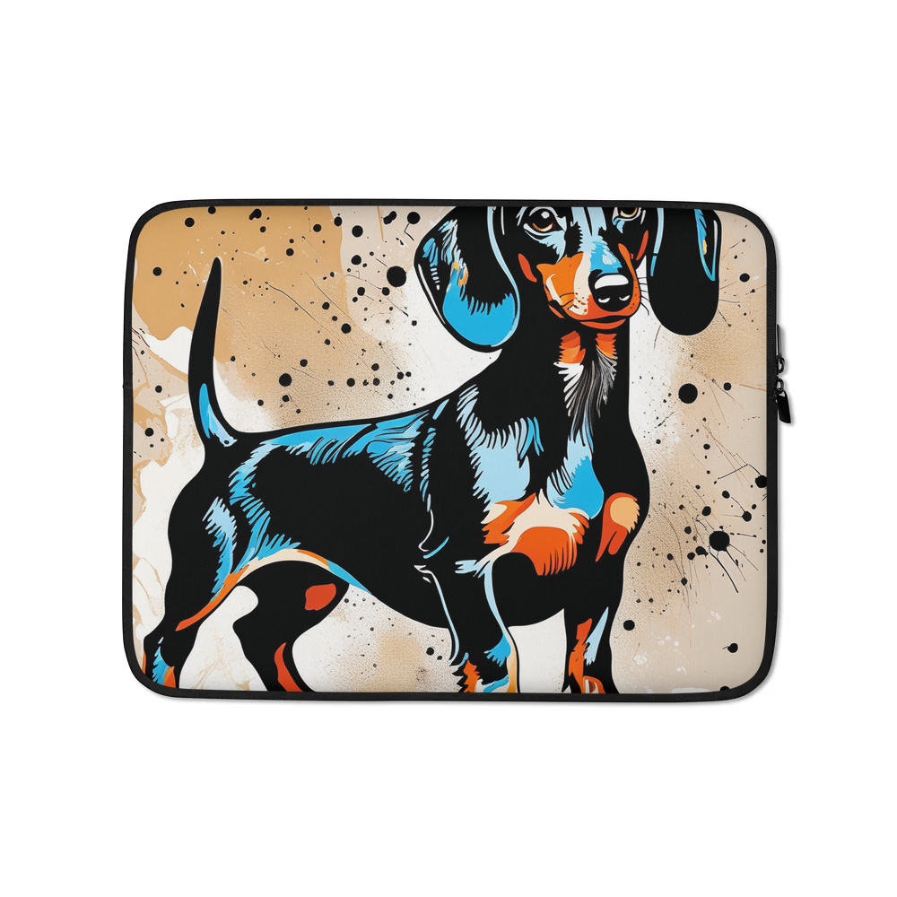 PugMug Custom Black Dachshund Laptop Sleeve