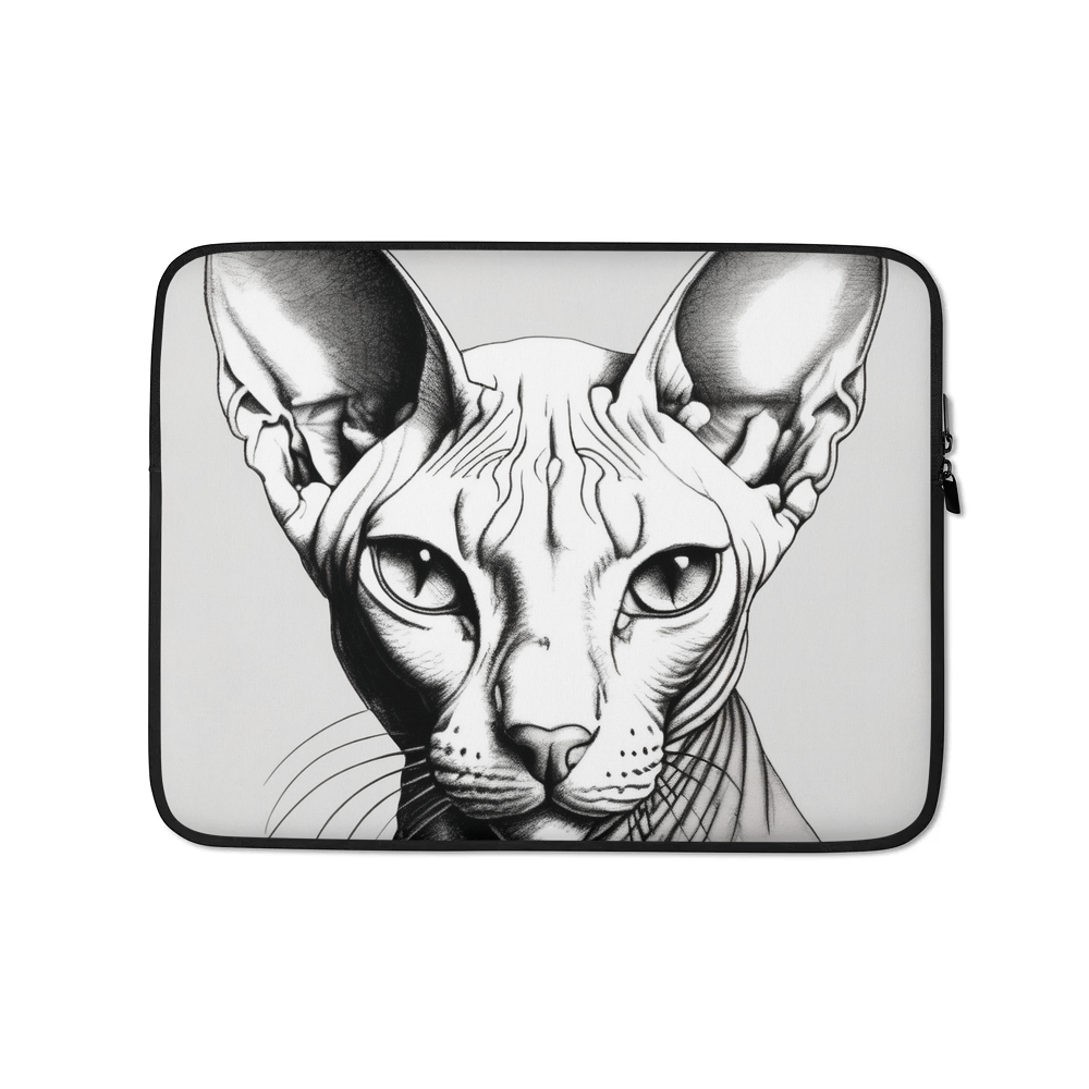 PugMug Custom White Sphynx Cat Laptop Sleeve
