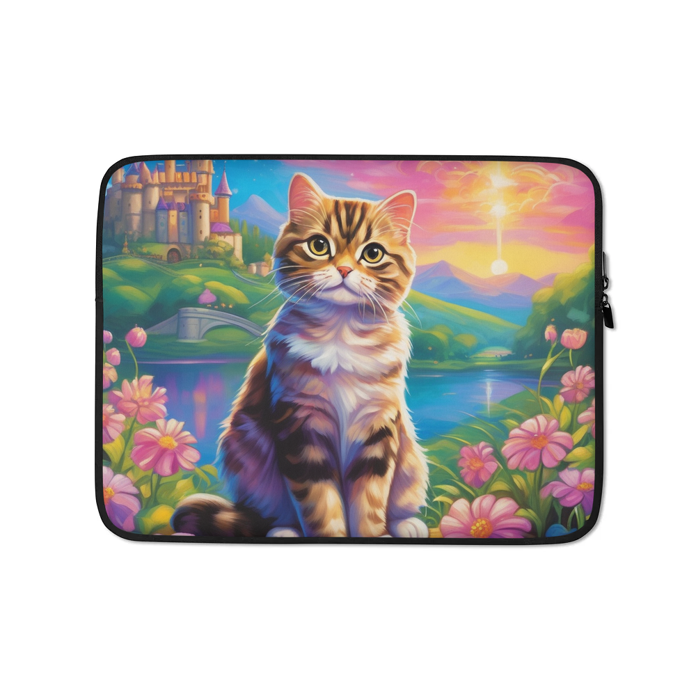 PugMug Custom Tabby Scottish Fold Cat Laptop Sleeve