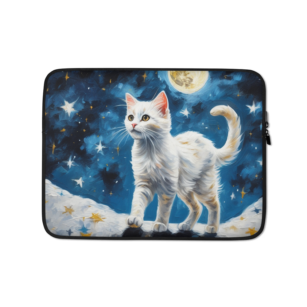 PugMug Custom White Companion Cat Laptop Sleeve