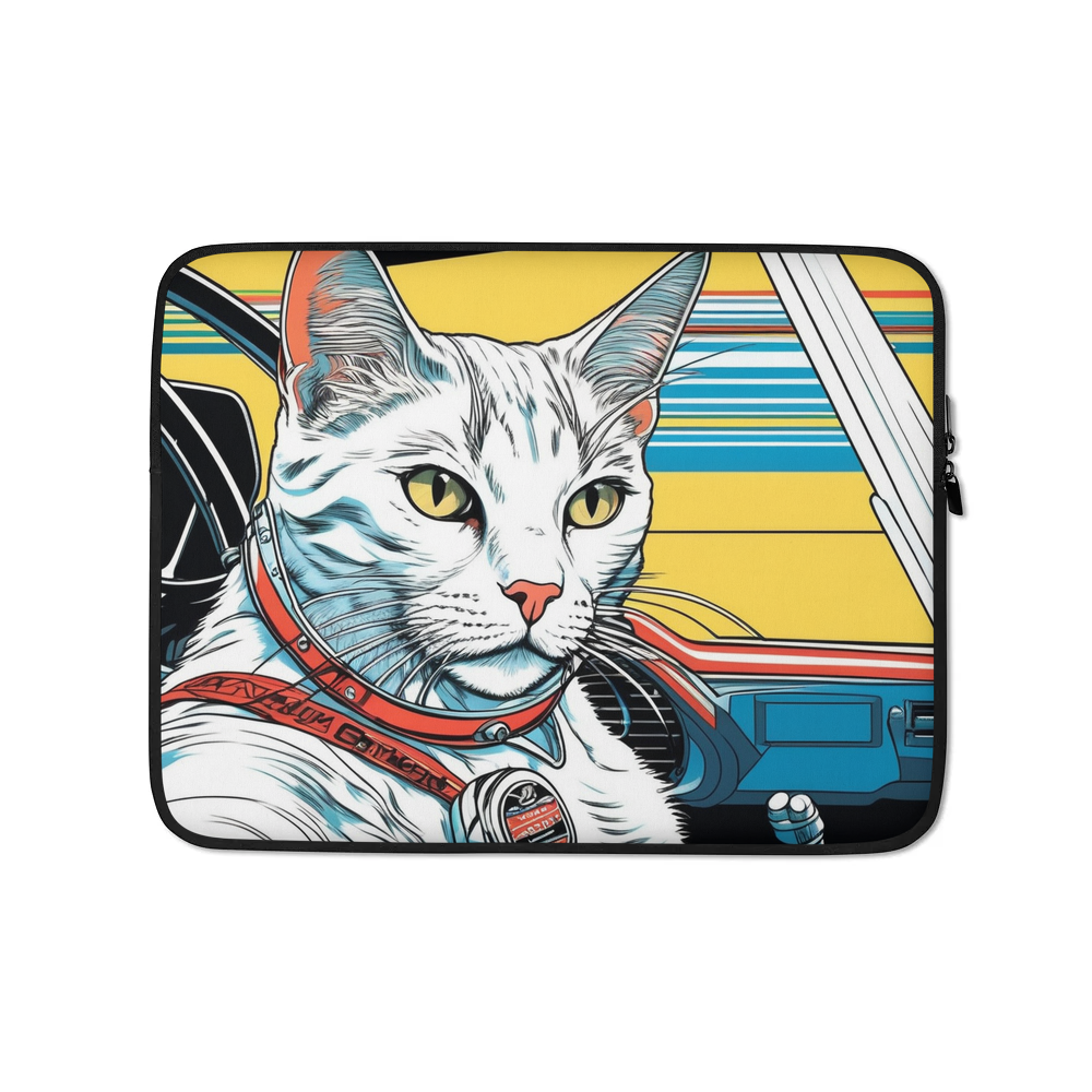 PugMug Custom White Companion Cat Laptop Sleeve