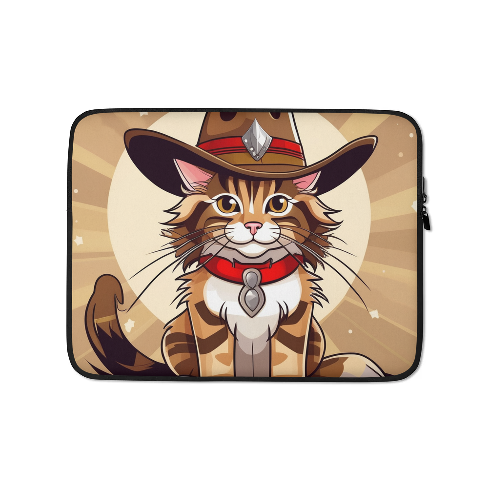 PugMug Custom Tabby Maine Coon Cat Laptop Sleeve